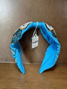 Magpies Beaded Turquoise Padded Headband